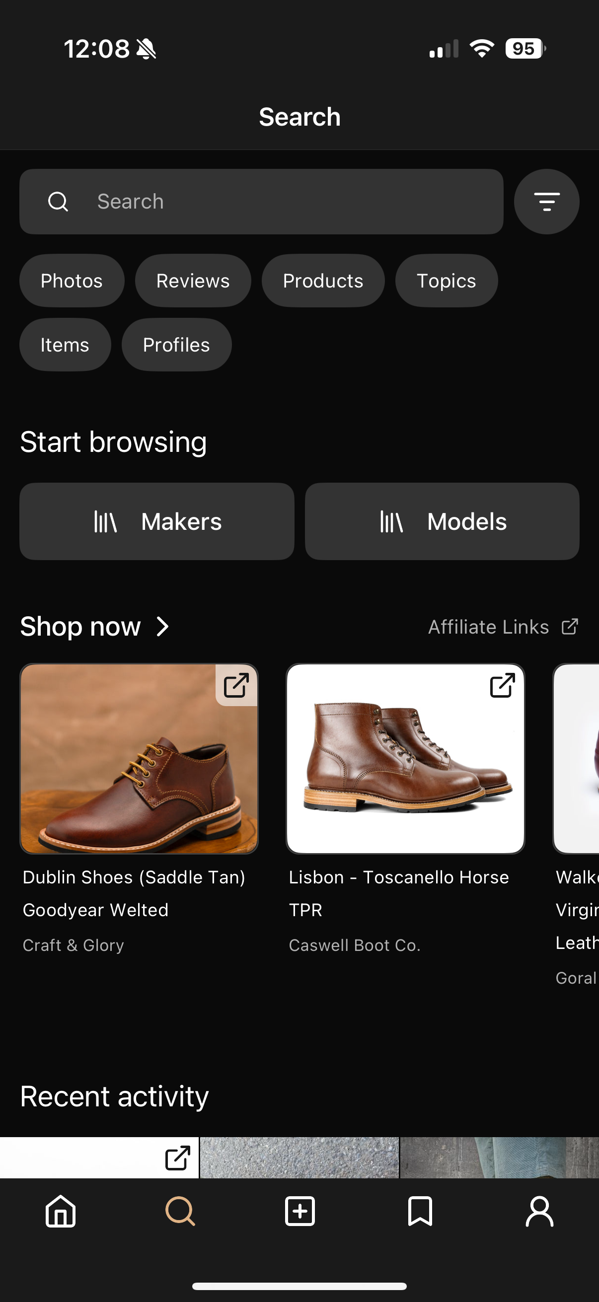 Start browsing section