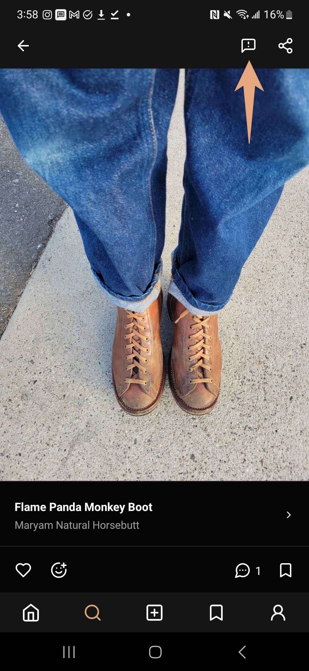Report photo button