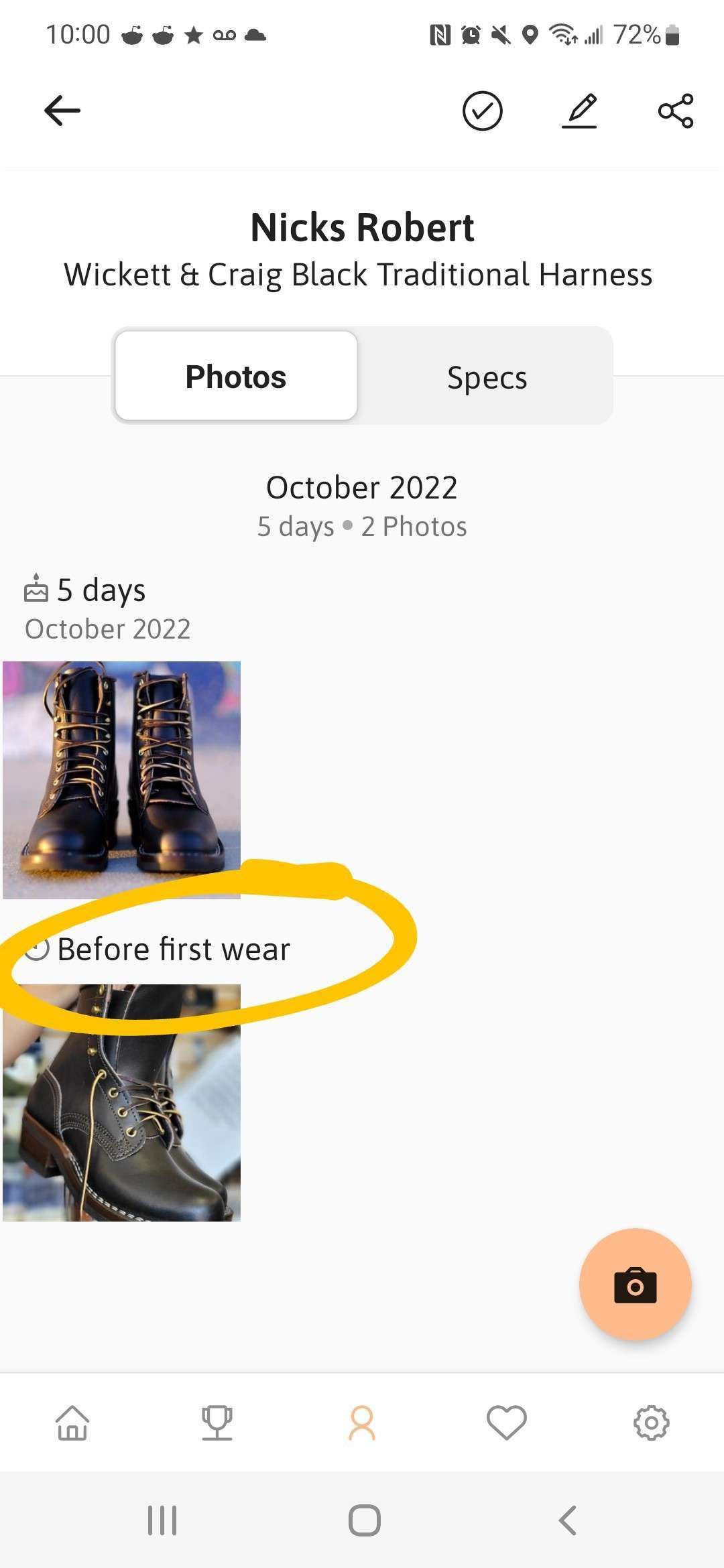 before first wear
